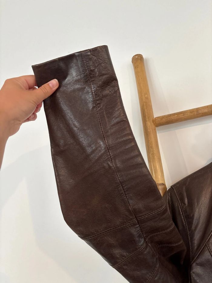 Veste en cuir de buffle marron Vintage Oakwood - photo numéro 10