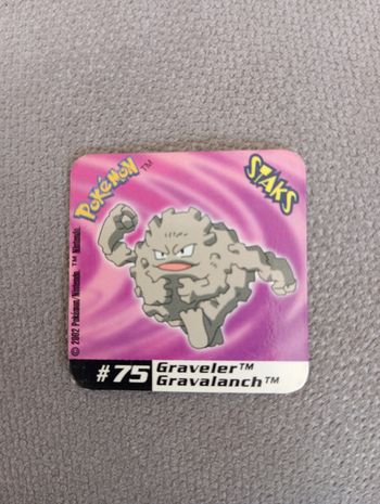 Magnet Pokémon Staks 2002 N°75 Gravalanch