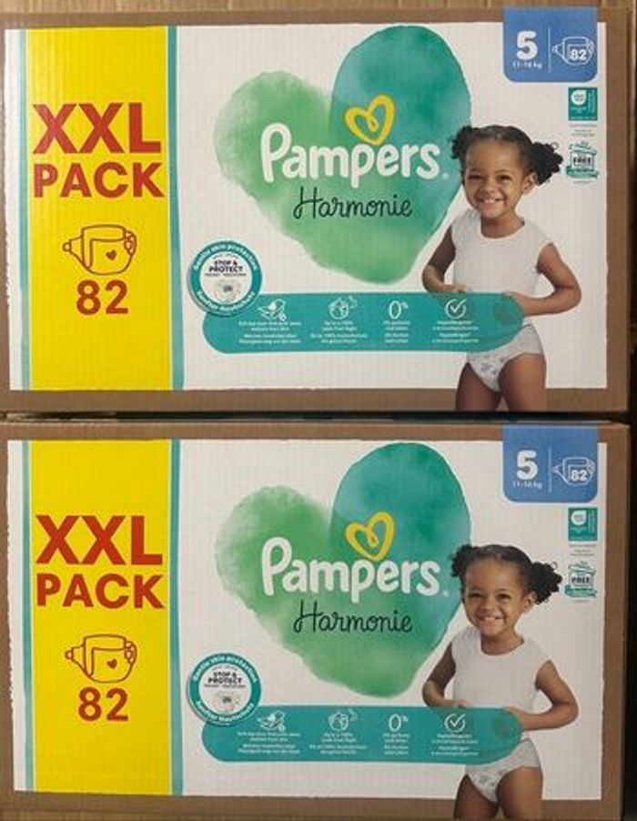 Lot de 02 cartons Pampers T4 Harmonie xxl