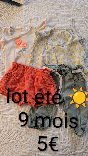 Lot été 9 mois