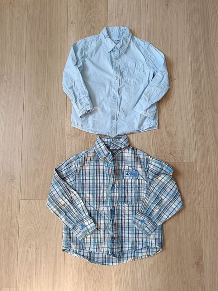 Lot de 2 chemises manches longues 3 ans