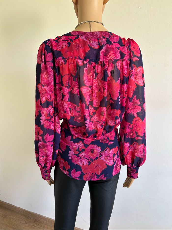 Blouse fleurie à manches longues Morgan taille 40 jamais portée - photo numéro 5