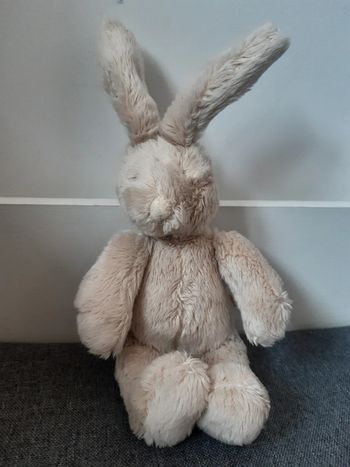 Peluche / doudou Moulin Roty Basile et Lola Lapin crème