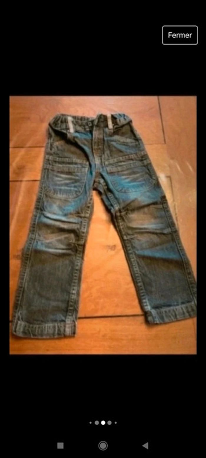 Lot 3 jeans coupe droite 3 ans - photo numéro 4