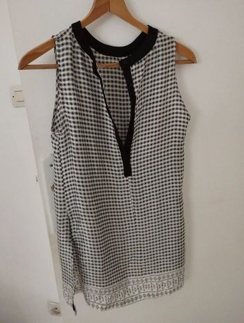 Tunique à motifs noire et blanc