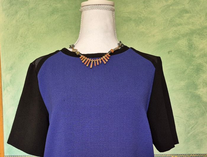 Robe bleue et noire H&M 38. - photo numéro 4