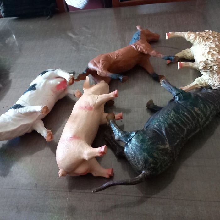 Lot  de grandes figurines d animaux  en caoutchouc 20/20cms - photo numéro 6