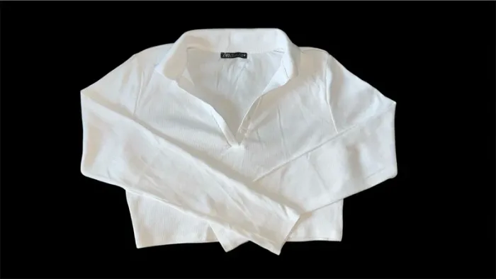 Top blanc manches longues Zara L