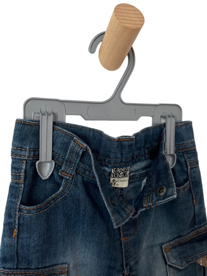 Pantalon / bermuda en jean bleu denim - Tape à l'oeil 6 mois (67cm) - photo numéro 4