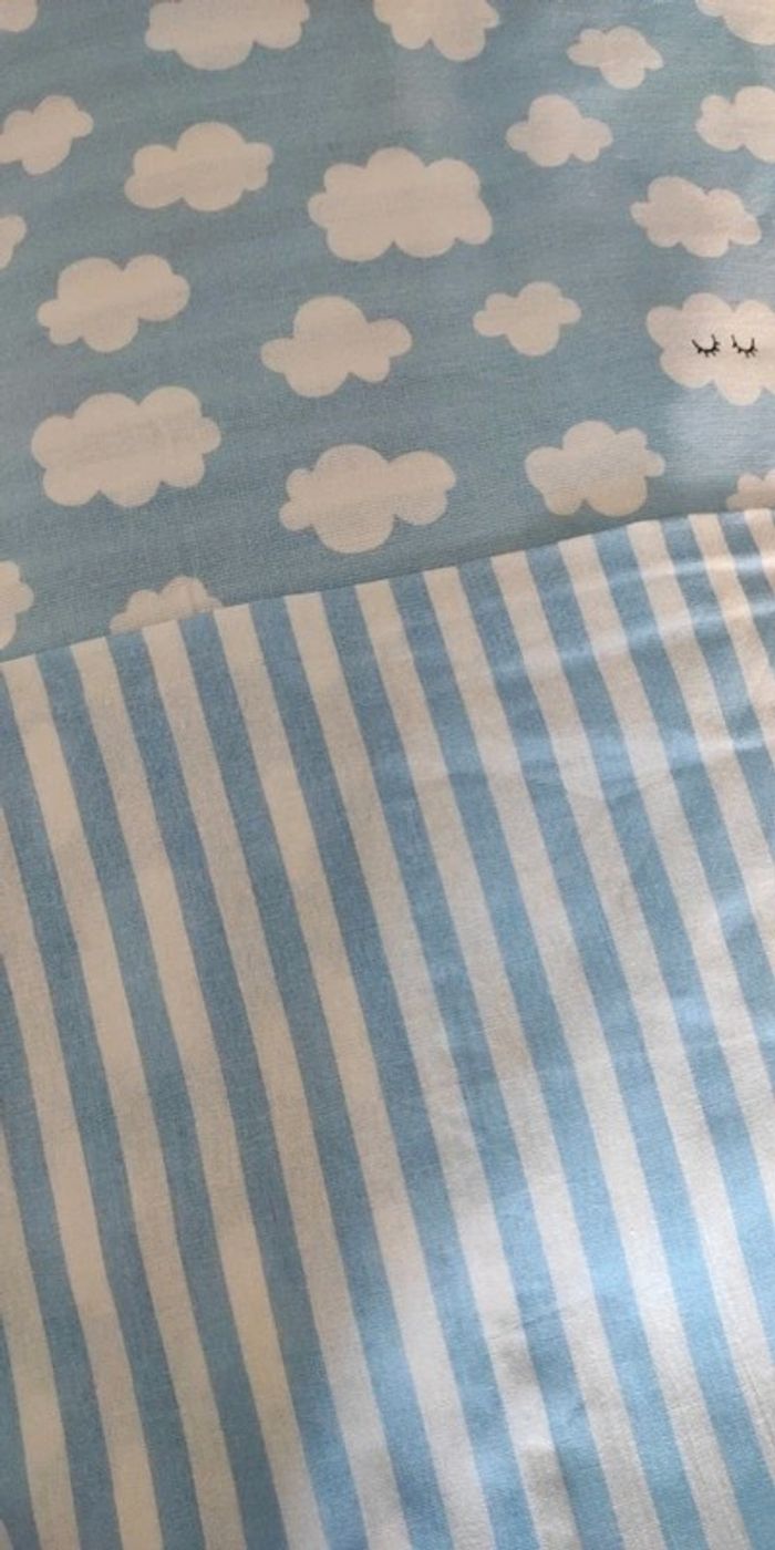 Ensemble housse de couette + taie d'oreiller assortis pour lit bébé 60x120 neuve - photo numéro 4