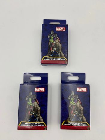 Lot 3 boîtes mystère / Mystery Key Pins Set- Pin’s Disney Guardians of the Galaxy Marvel