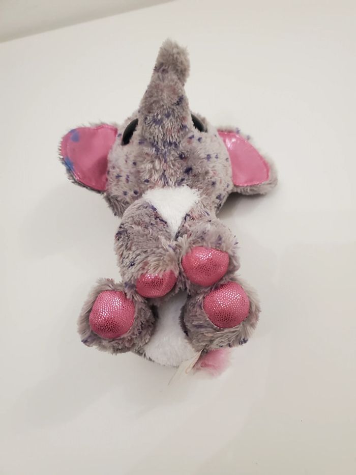 TY peluche d'un éléphant gris Bon état 18cm env. - photo numéro 5