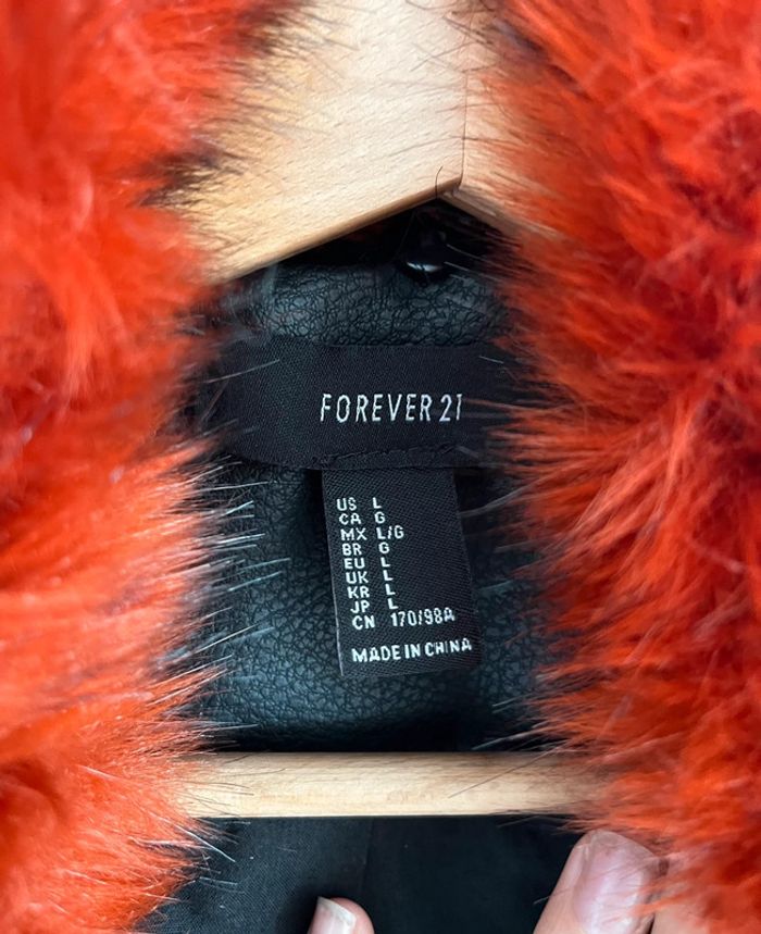 Perfecto en similicuir noir avec fourrure amovible Forever 21 - photo numéro 2