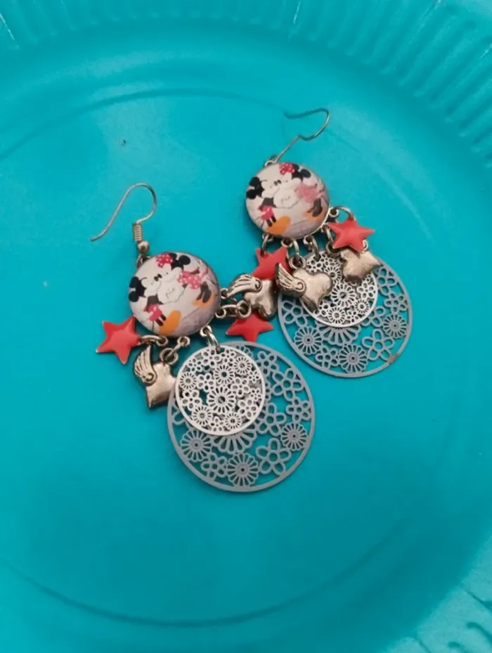 Boucles d'oreilles Mickey et Minnie