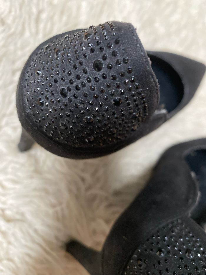 Chaussures à talons aiguilles daim strass noir 37 Bestelle - photo numéro 5