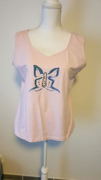 Top débardeur rose taille 46 / 48