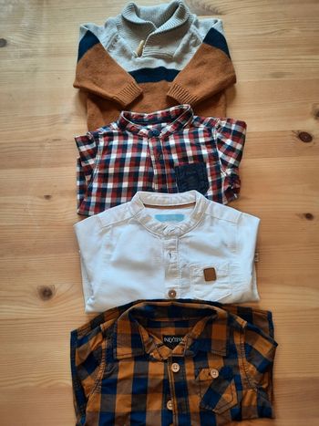Lot de 4 hauts (3 chemises et 1 pull) 3 mois ou 59 cm TAO obaibi