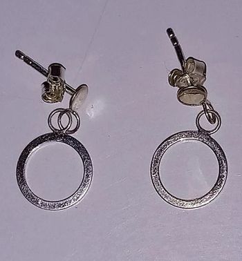 Petites boucles d'oreilles pendantes argents