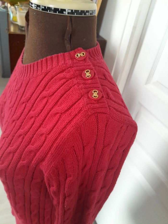 Joli pull torsadé avec boutons Charter Club modele petite - photo numéro 2
