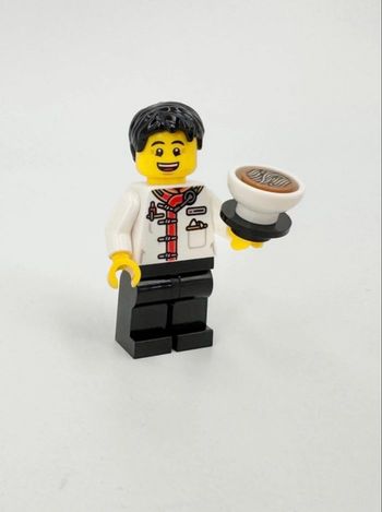 Lego Figurines Nouvel An Chinois : Serveur en Restaurant (tête double expression) - NEUF