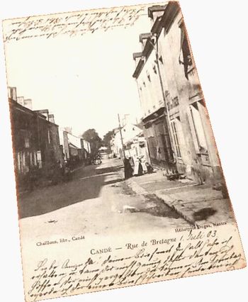 Carte postale ancienne  Candé (Maine-et-Loire)  Rue de Bretagne