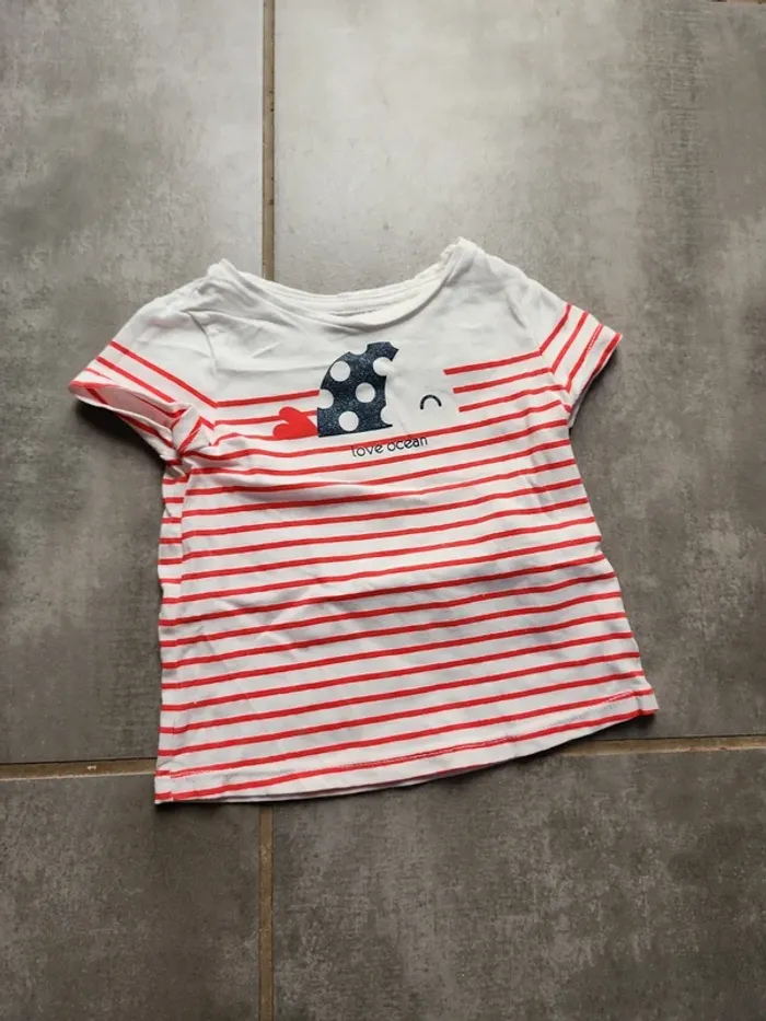 Tee shirt marin 6 mois okaidi