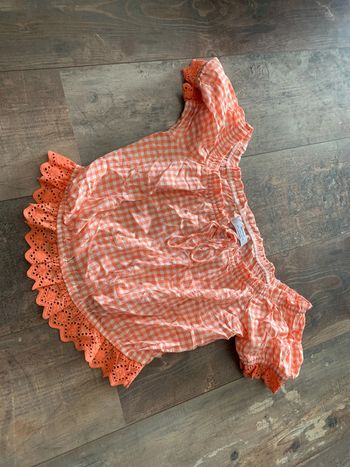 Blouse orange vichy