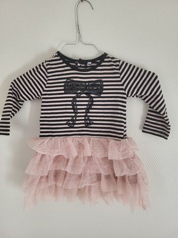 Robe rayé avec jupon