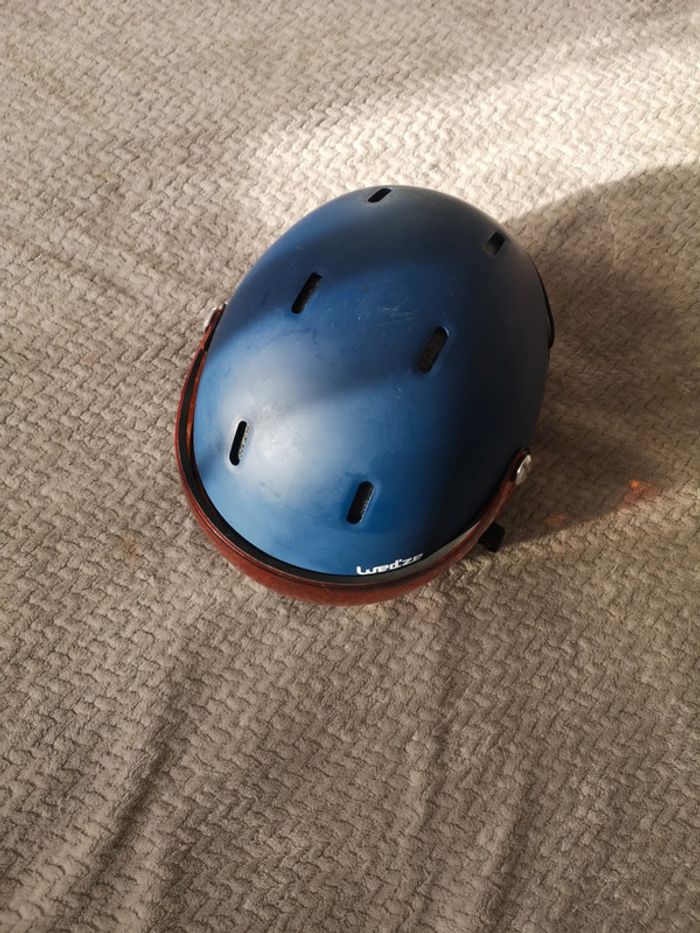 Casque de ski bleu marine avec visière taille M - photo numéro 3