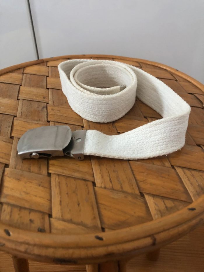 Ceinture blanche réglable 90 cm - photo numéro 2