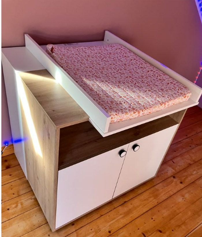 Lit + meuble à langer bébé - photo numéro 2