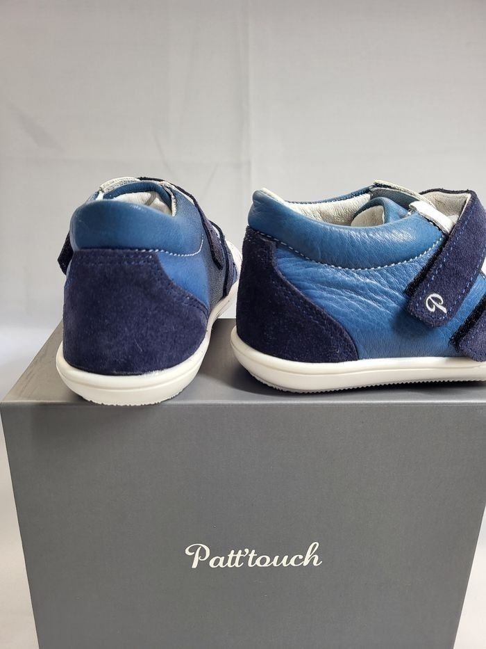 Chaussures tennis garçon en cuir bleu Point 22 Made in France 🇨🇵 - photo numéro 3