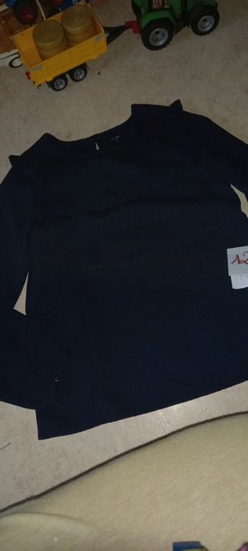 Blouse kiabi 12 ans à quelques tirailles bleu marine