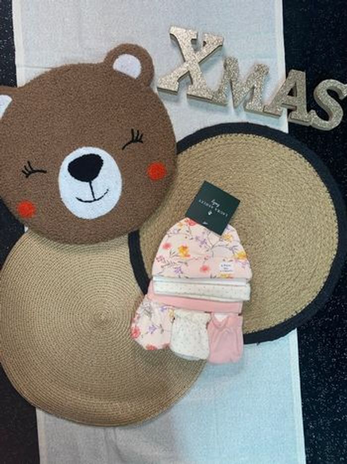 Bonnet et moufles 0/3mois