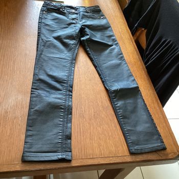 Jeans effet simili cuir 10ans