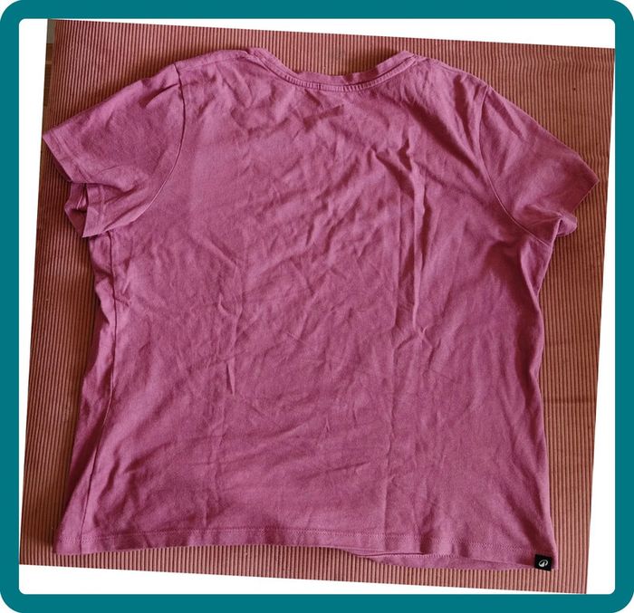 T-shirt de sport en coton femme bordeaux Decathlon taille L - photo numéro 3