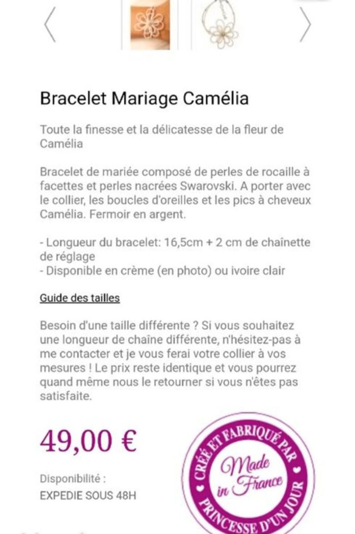 Bracelet perles Swarovski bordeaux pour mariage ou soirée (modèle camélia) neuf sans étiquette - photo numéro 7