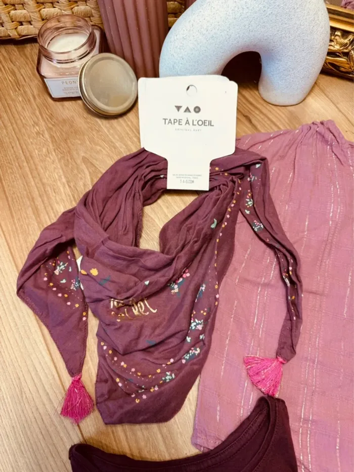 Taille 5 ans tenue 4 pièces fille Multimarque violet bleu * smile * 🌹 - photo numéro 4
