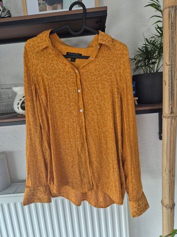Chemise moutarde motif léopard, Banana Republic Taille S 