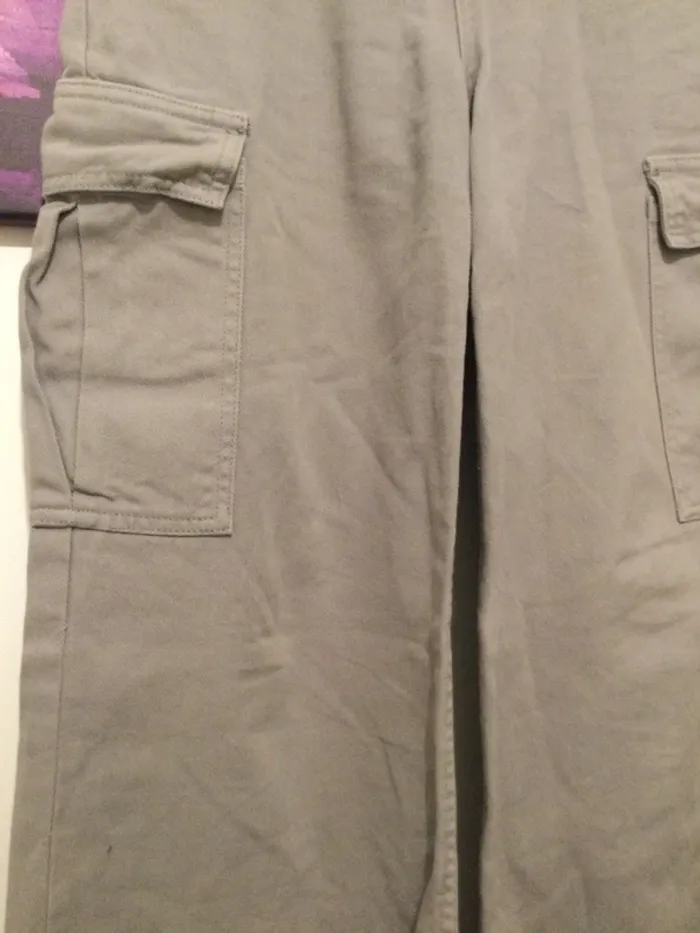 Jean cargo wide leg gris T34 - photo numéro 2