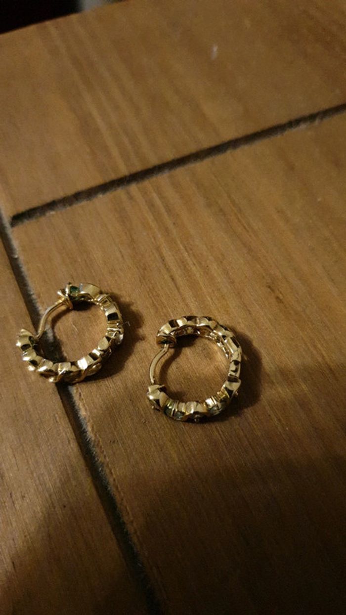 Boucle d'oreille plaquées or