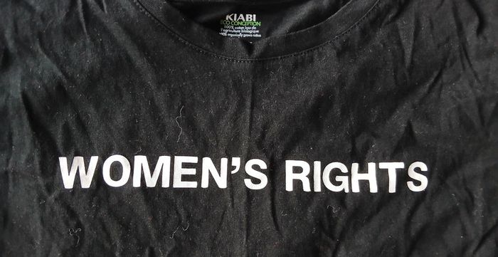 Tee-shirt noir femme "women's right" - photo numéro 3