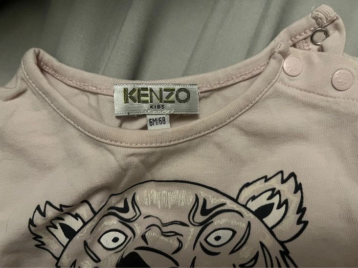Tee-shirt KENZO kids - rose - 6 mois - manches courtes - photo numéro 2