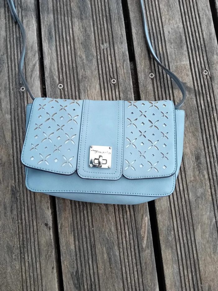 Sac bandoulière bleu/gris Tamaris neuf - photo numéro 2