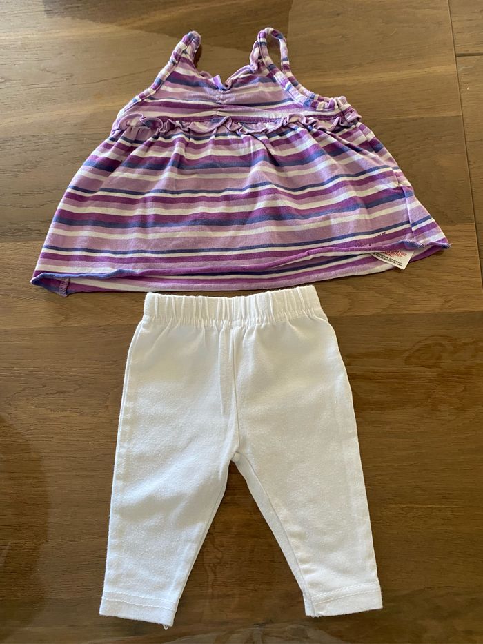 Ensemble débardeur et legging fille 1 mois