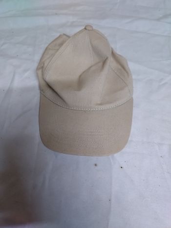Casquette réglable beige 100% coton