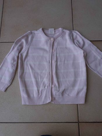 Gilet rose et blanc