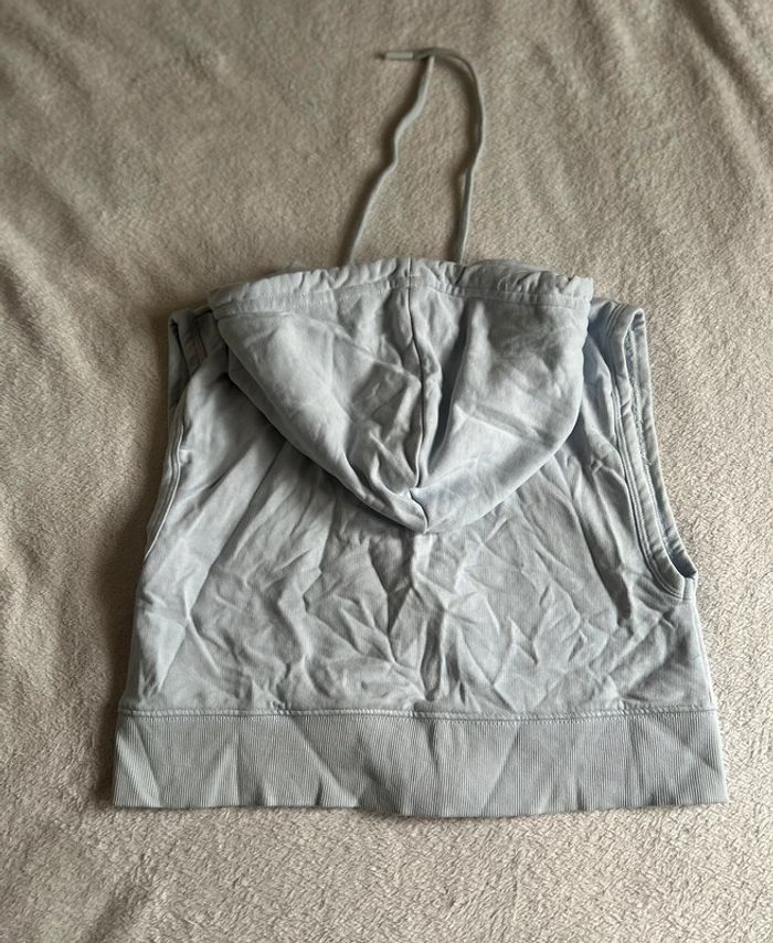 Sweat sans manches zippé bleu ciel XXXS Jennyfer - photo numéro 3