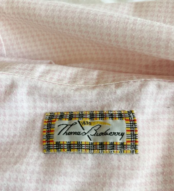 Chemisier Thomas Burberry rose et blanche taille 36 - photo numéro 3
