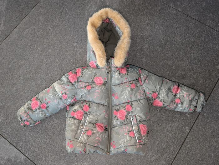 Veste chaude à capuche bébé fille 2/3 ans